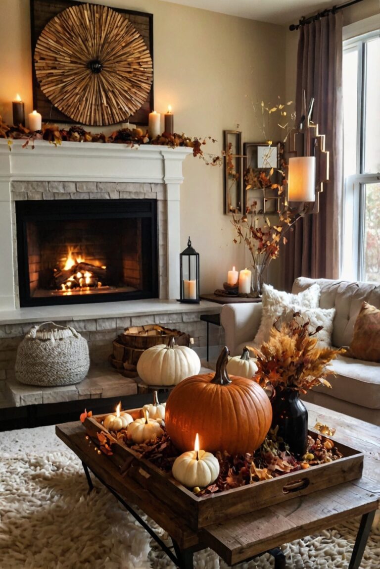 Fall home decor, Home renovation ideas, Living room makeover, Interior design ideas, Fall decorating ideas