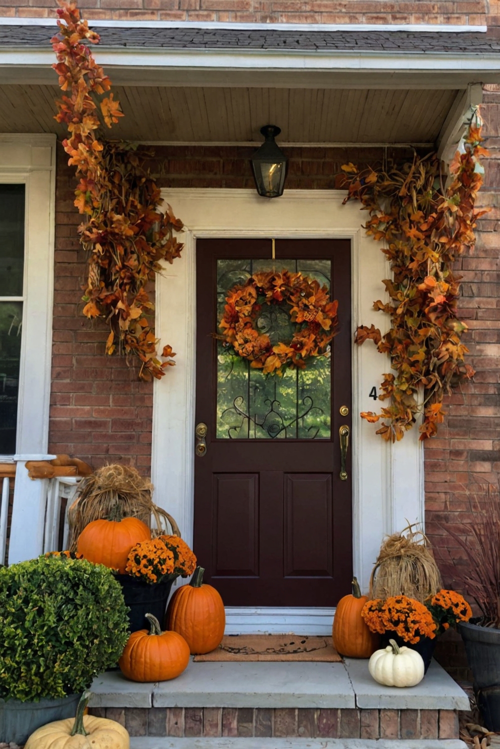 fall porch decor, autumn porch decorations, front porch makeover, outdoor fall decor, seasonal outdoor decor