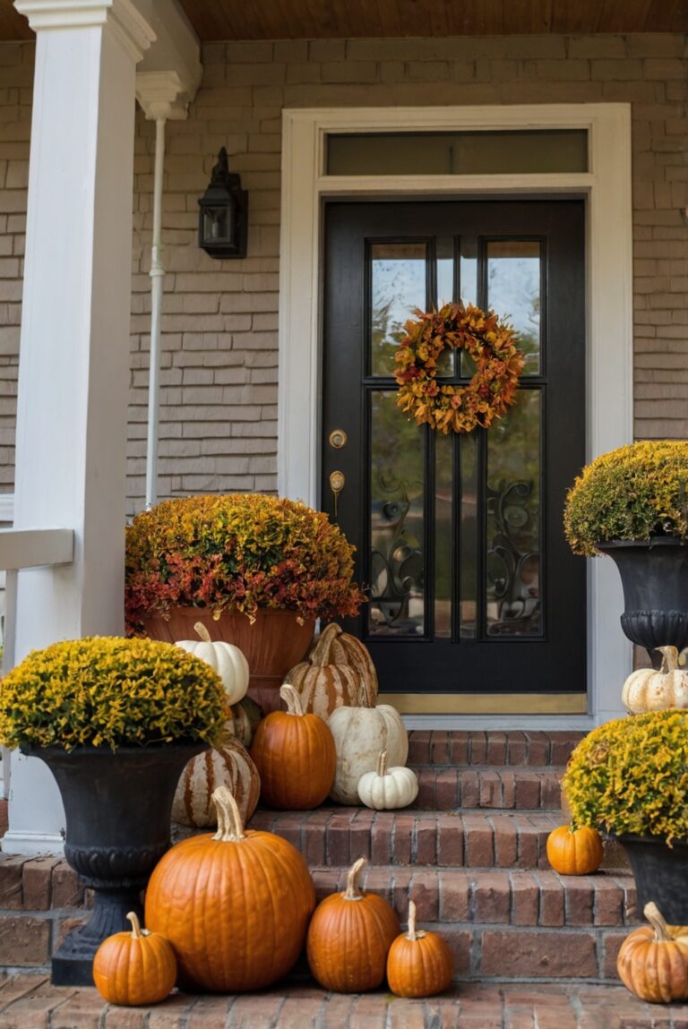 Fall porch decor, Fall porch ideas, Fall porch decorations, Fall porch design, Fall porch inspiration